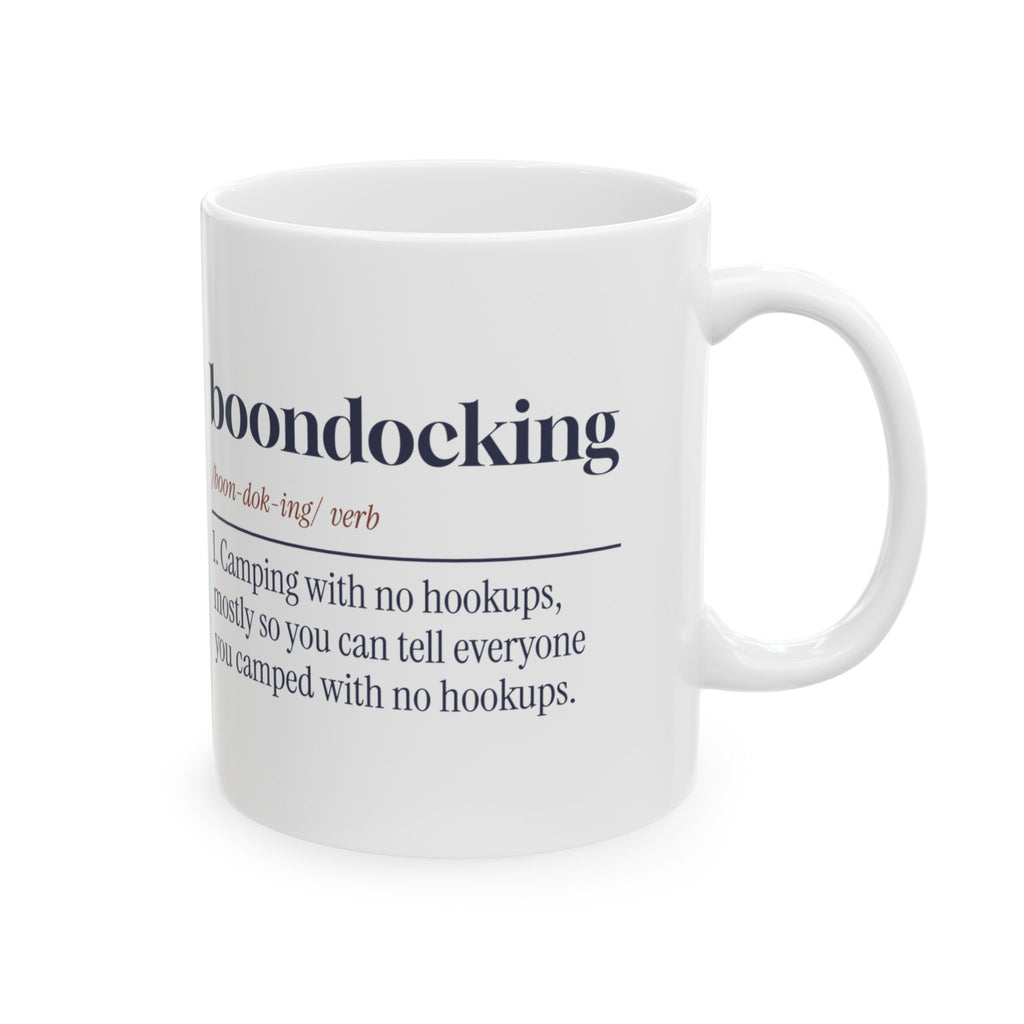 Funny RV Camping Coffee Mug Boondocking Definition For RV Owners