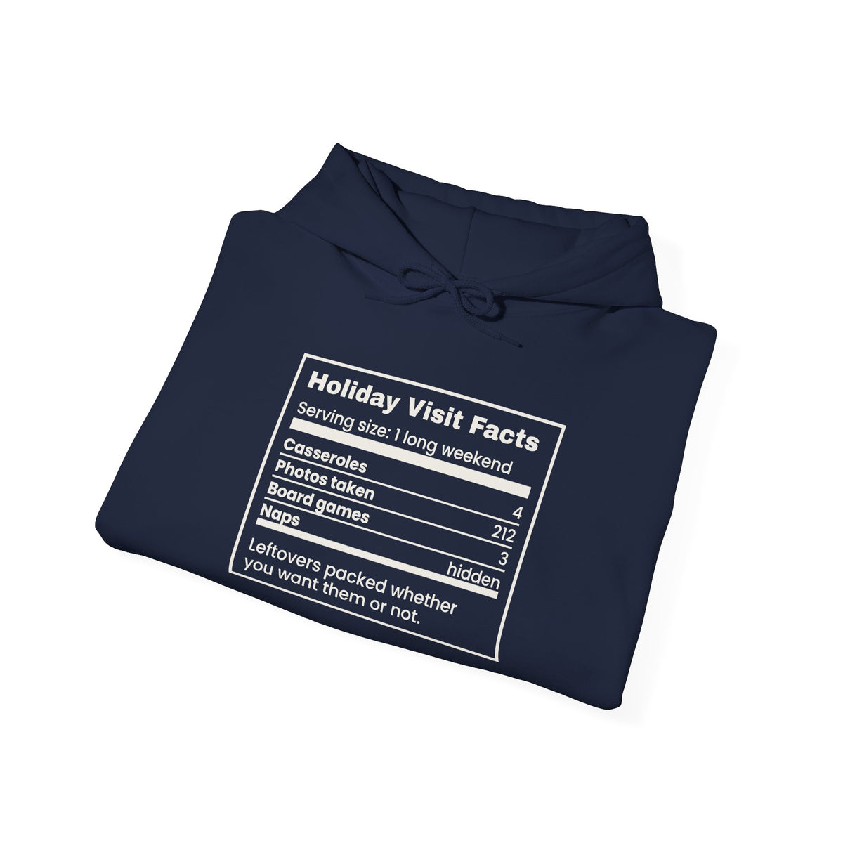 Funny Christmas In-Laws Hoodie Holiday Visit Facts Label