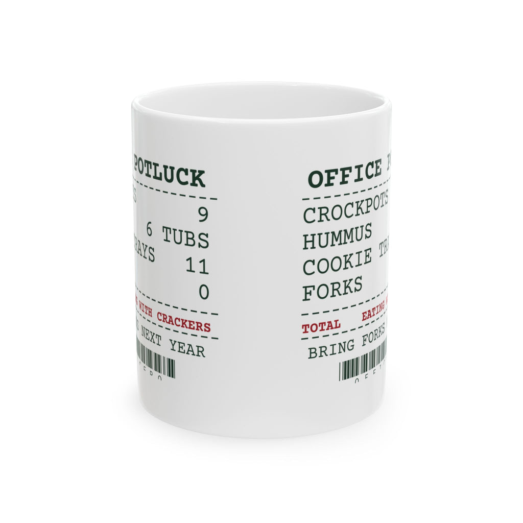 Funny Christmas Coffee Mug Office Potluck Forks 0 Receipt For Coworkers