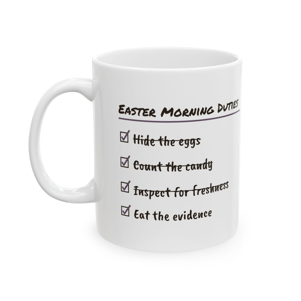 Funny Easter Morning Checklist Coffee Mug For Candy Stealing Parents
