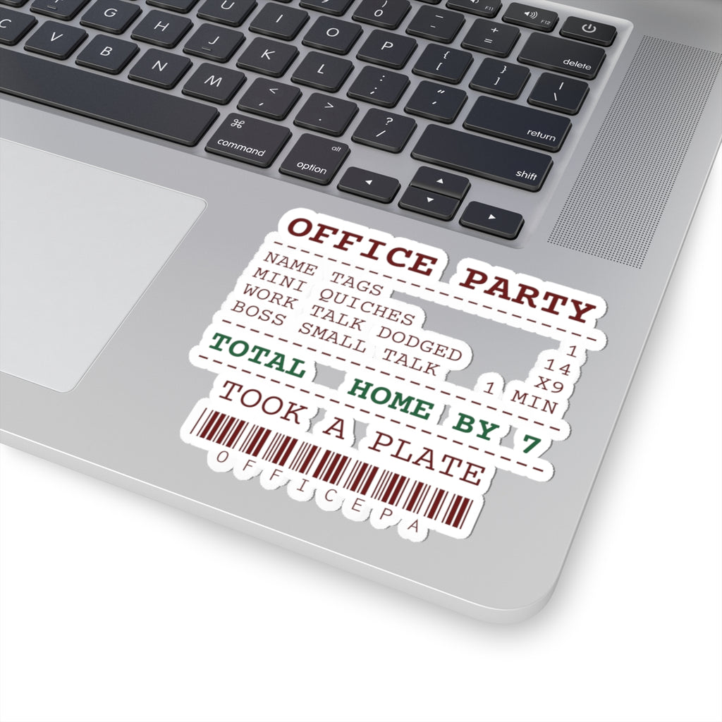 Funny Christmas Coworker Sticker Mini Quiches 14 Office Party Receipt