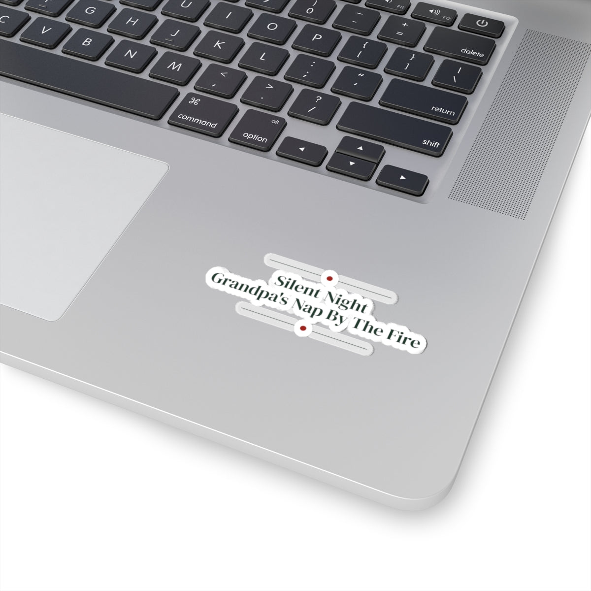 Funny Grandpa Christmas Sticker Silent Night Grandpa's Nap