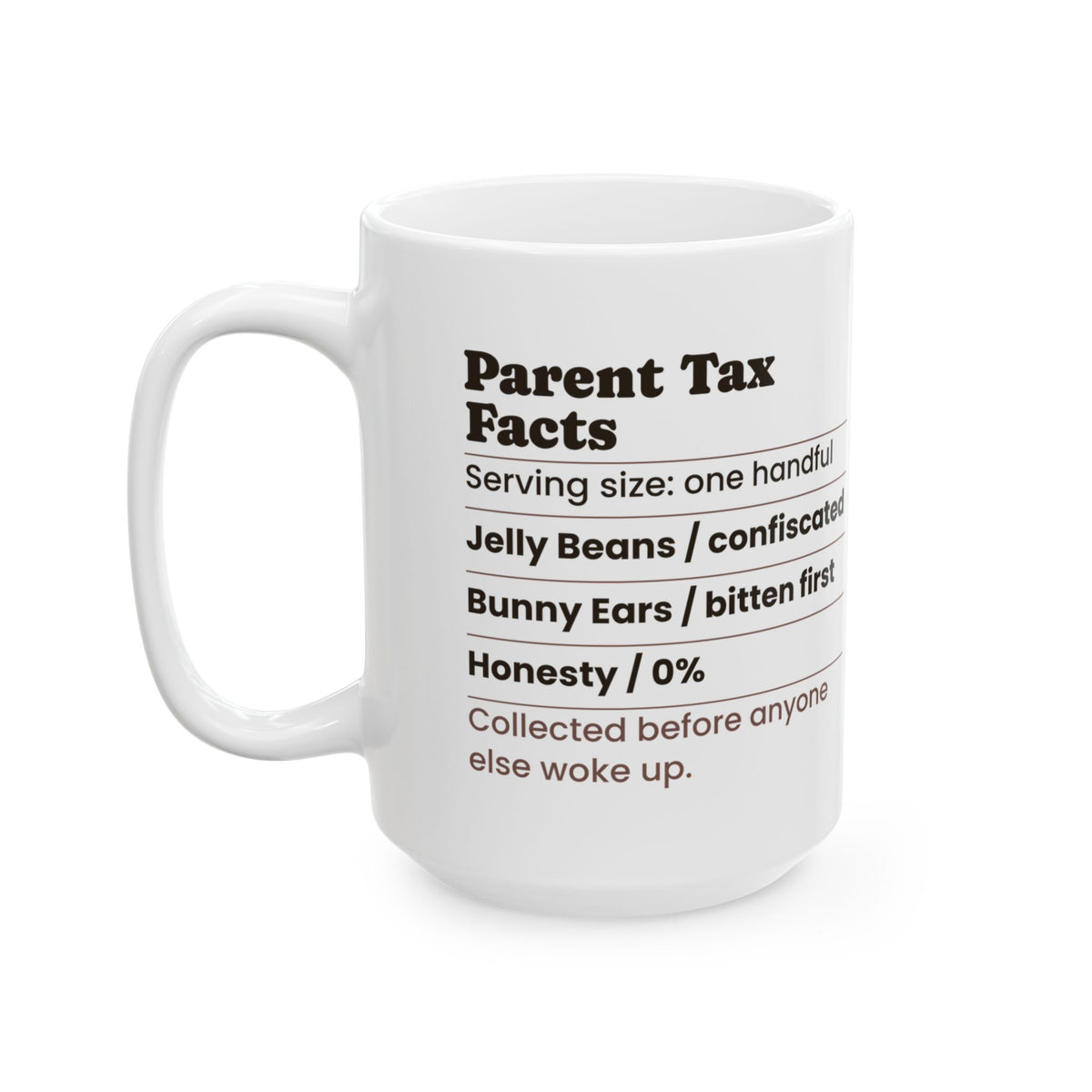 Funny Easter Parent Tax Facts Coffee Mug For Moms And Dads