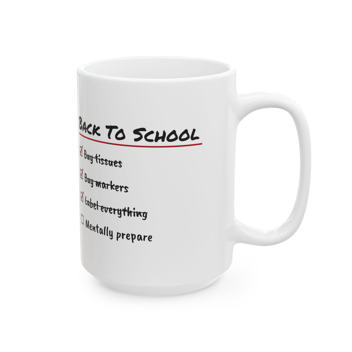 Funny Teacher Checklist Coffee Mug Back To School For Teachers