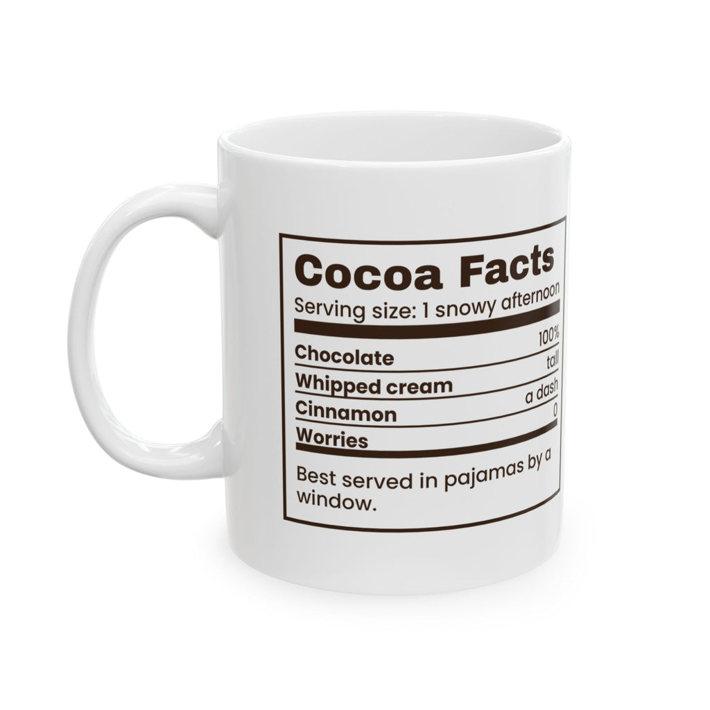 Hot Cocoa Coffee Mug Cocoa Facts Nutrition Label Worries Zero