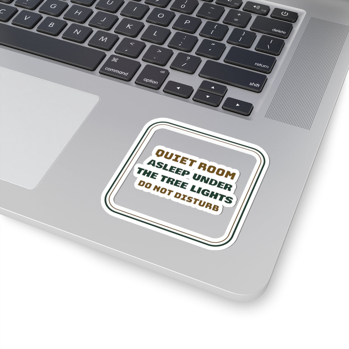 Introvert Christmas Sticker Asleep Under The Tree Lights Do Not Disturb
