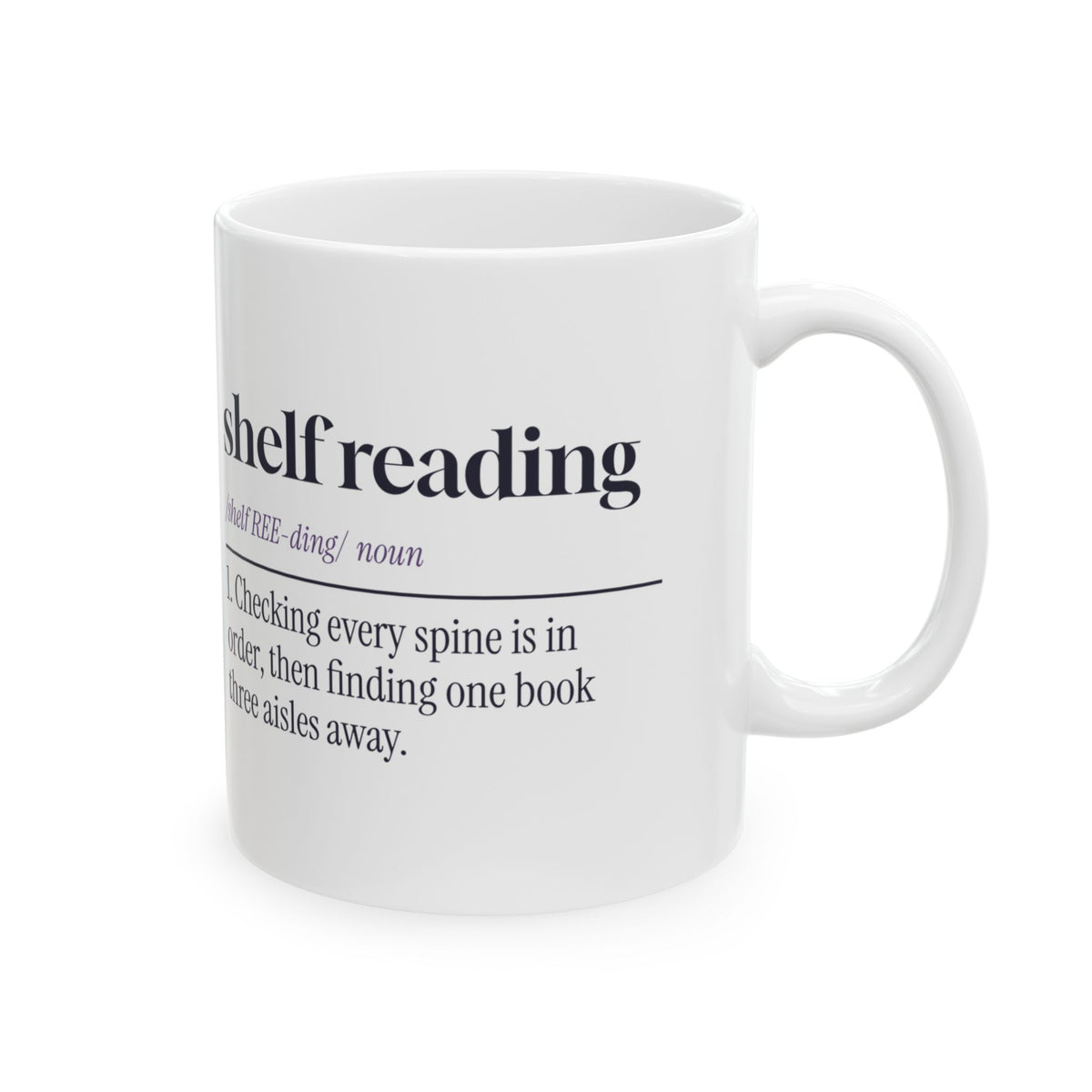 Funny Librarian Coffee Mug Shelf Reading Dictionary Definition