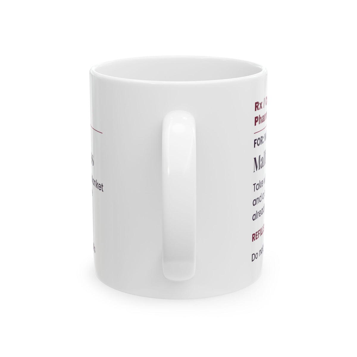 Funny Wine Lover Coffee Mug Malbec Prescription For Wine Fans