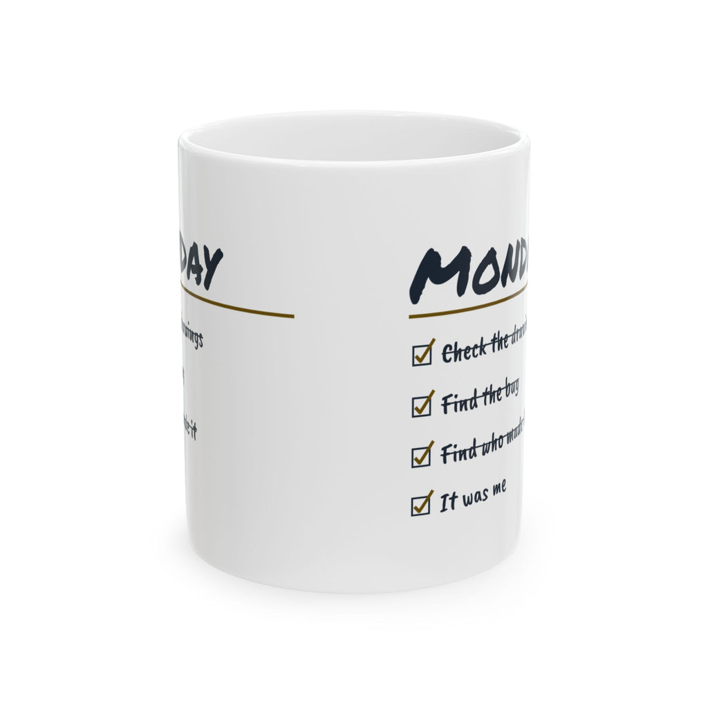 Funny Engineer Coffee Mug Traced The Bug Back To Myself Checklist