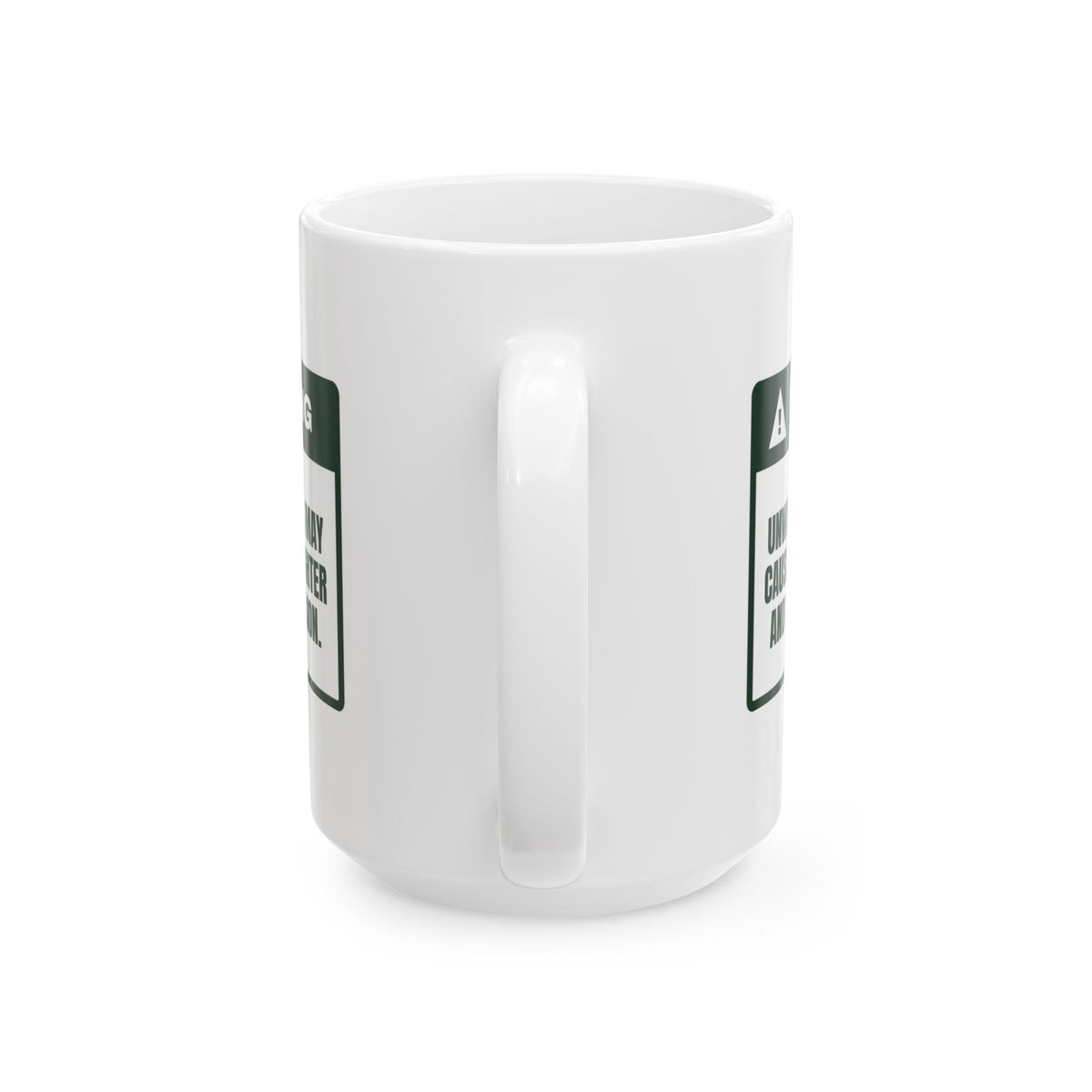 Funny White Elephant Coffee Mug May Cause Polite Laughter Warning