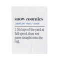 Funny Winter Dog Throw Blanket Snow Zoomies Definition Dog Lover