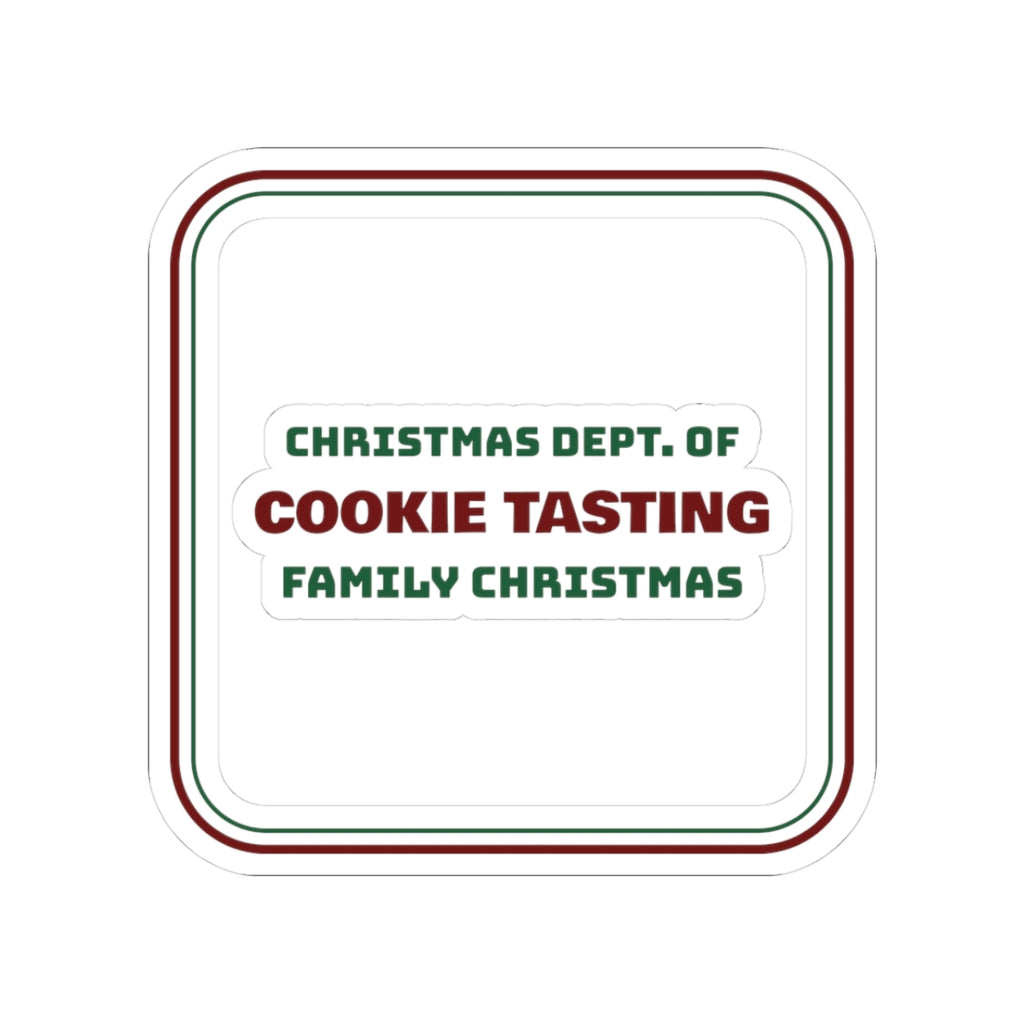 Funny Family Christmas Sticker Dept Of Cookie Tasting Matching Set