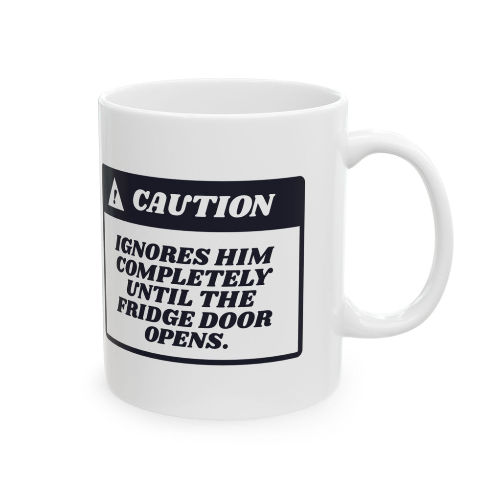 Funny Cat Dad Coffee Mug Caution Label For Cat Dads
