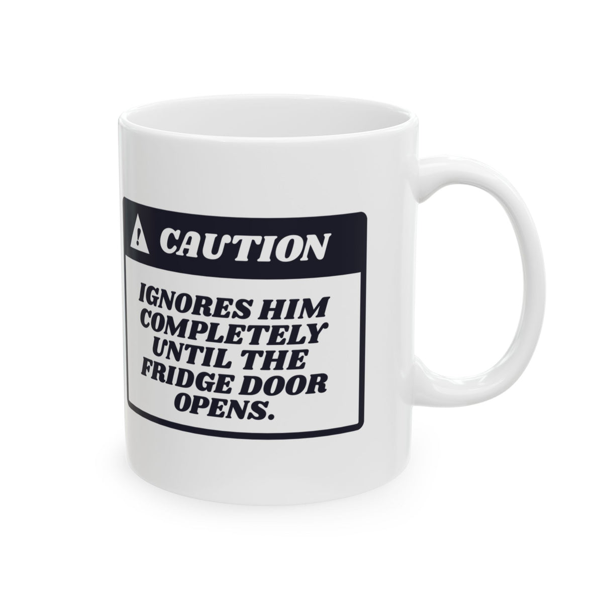 Funny Cat Dad Coffee Mug Caution Label For Cat Dads