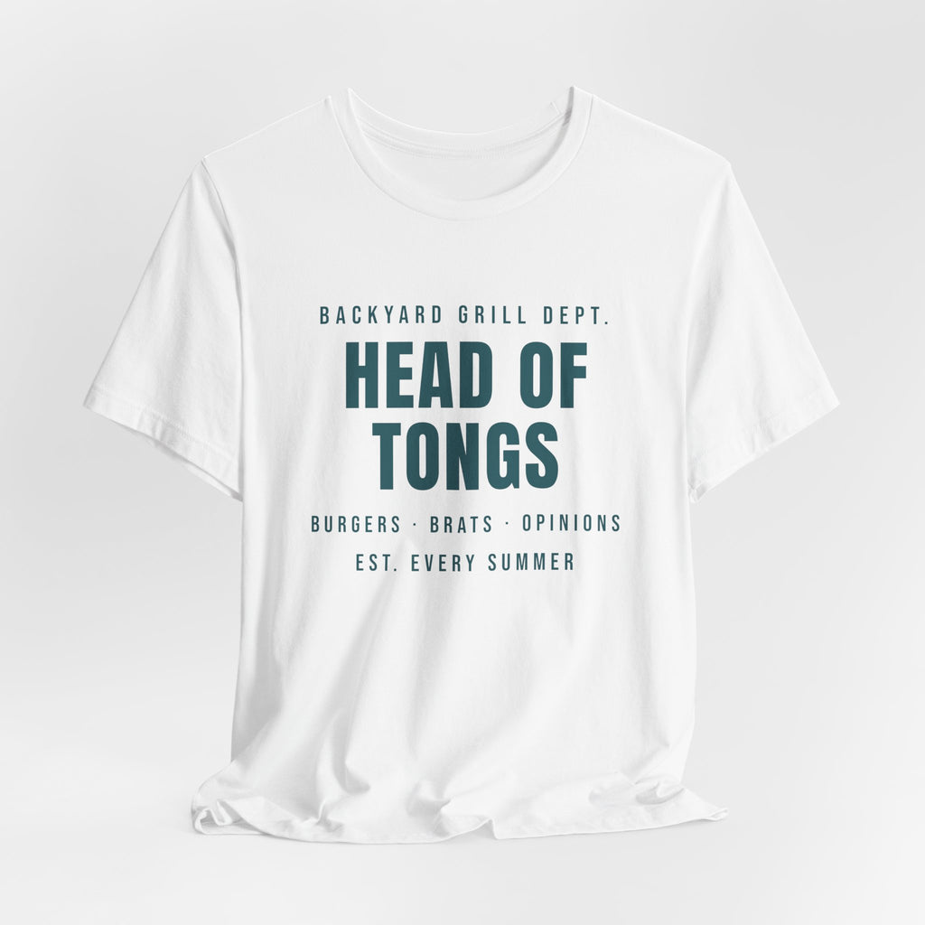 Funny Grill Dad Shirt Head Of Tongs Backyard BBQ