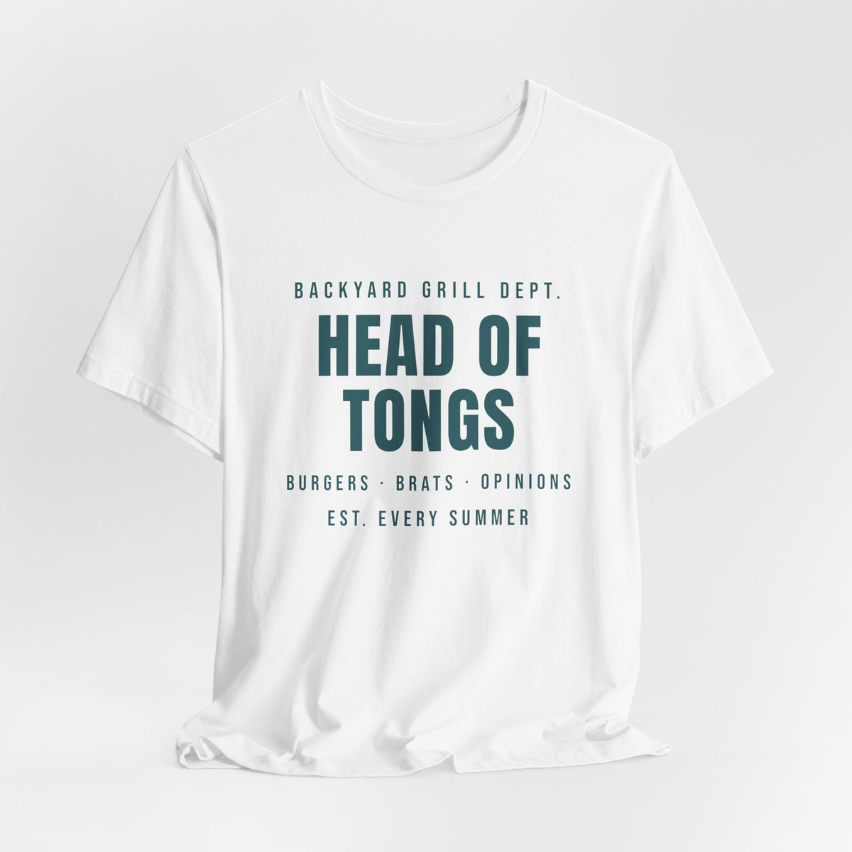 Funny Grill Dad Shirt Head Of Tongs Backyard BBQ