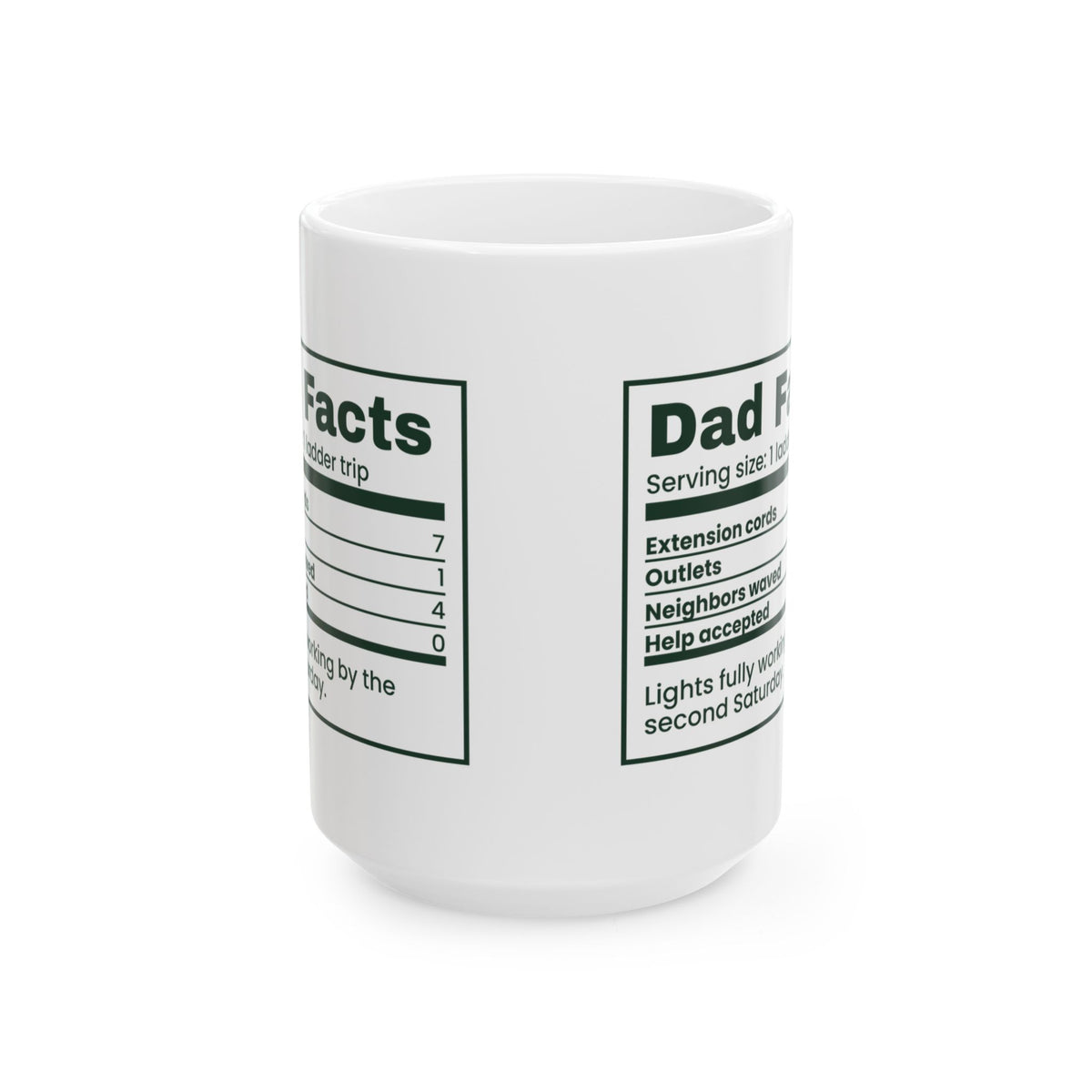 Funny Christmas Coffee Mug Dad Facts Extension Cords 7 For Dad