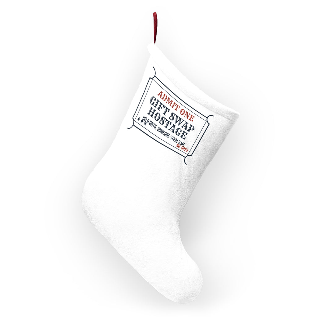 Funny White Elephant Christmas Stocking Gift Swap Hostage Please Steal Me