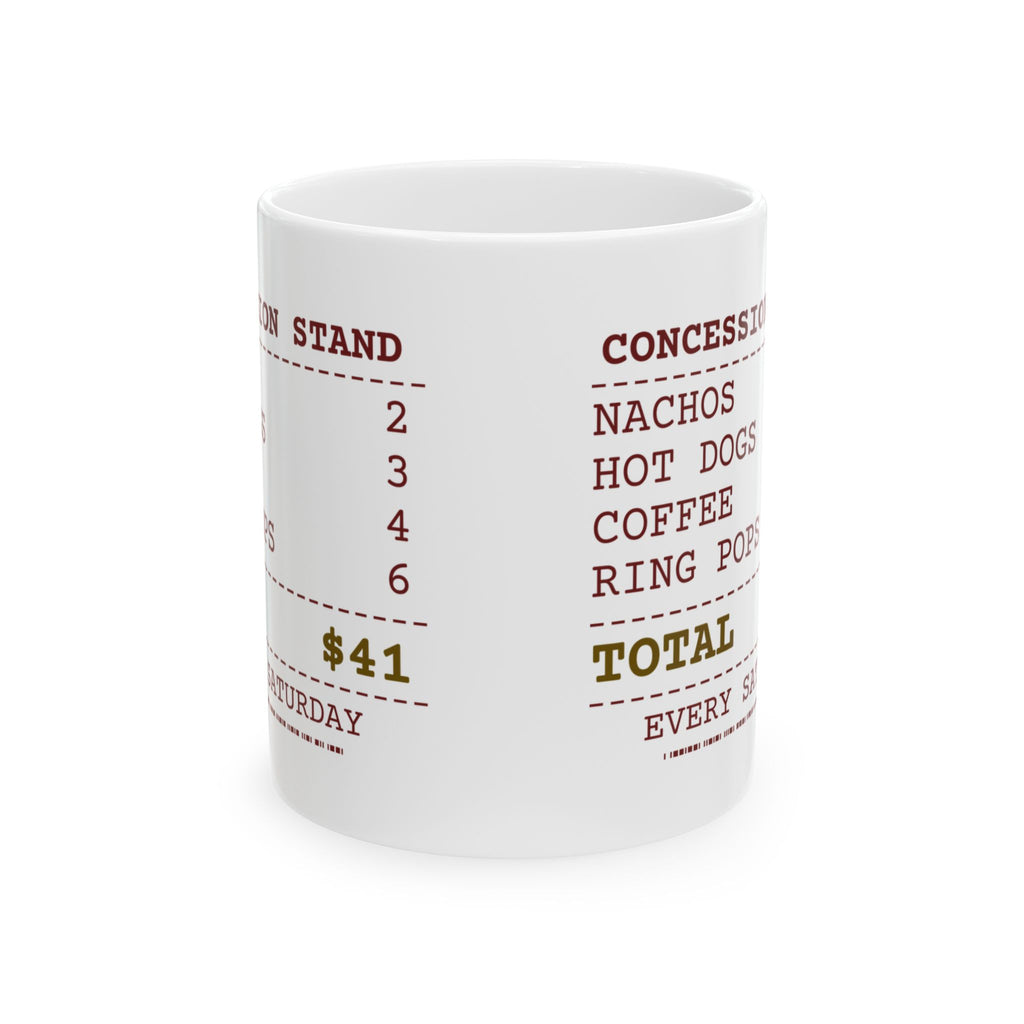 Funny Baseball Mom Coffee Mug Concession Stand Receipt