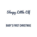 Christmas Sticker Sleepy Little Elf Baby's First Christmas