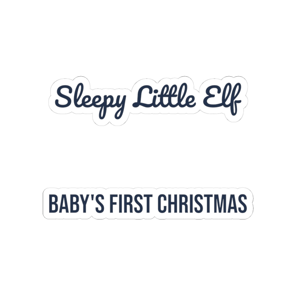 Christmas Sticker Sleepy Little Elf Baby's First Christmas