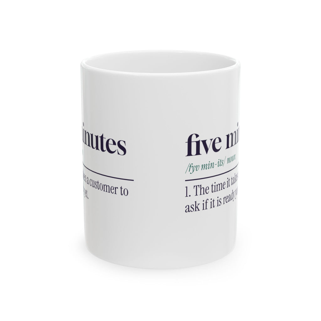 Funny Pharmacist Coffee Mug Five Minutes Dictionary Definition