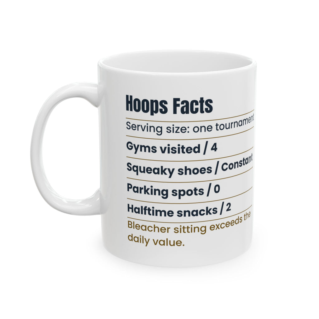 Funny Basketball Coffee Mug Hoops Facts Label For Basketball Parents