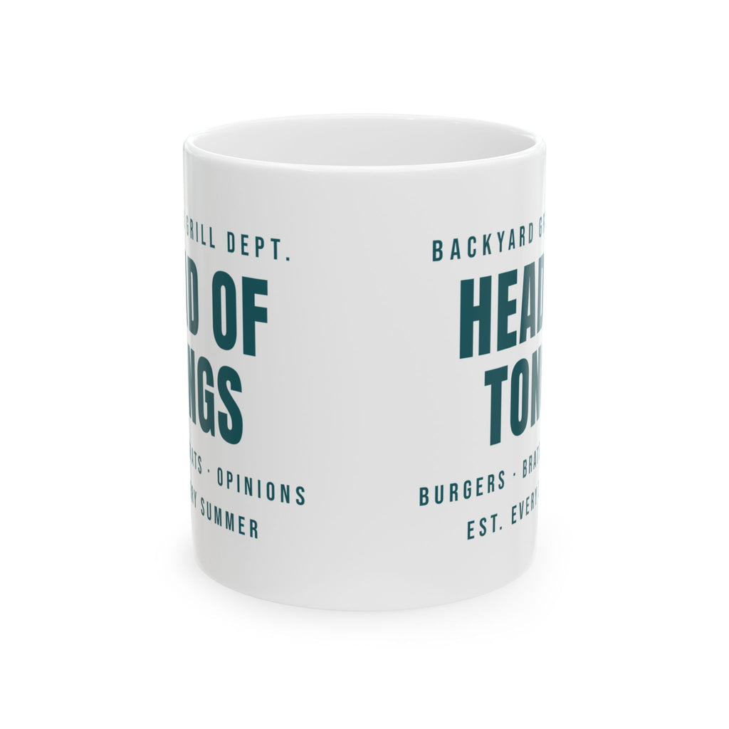 Funny Grill Dad Coffee Mug Head Of Tongs Backyard BBQ