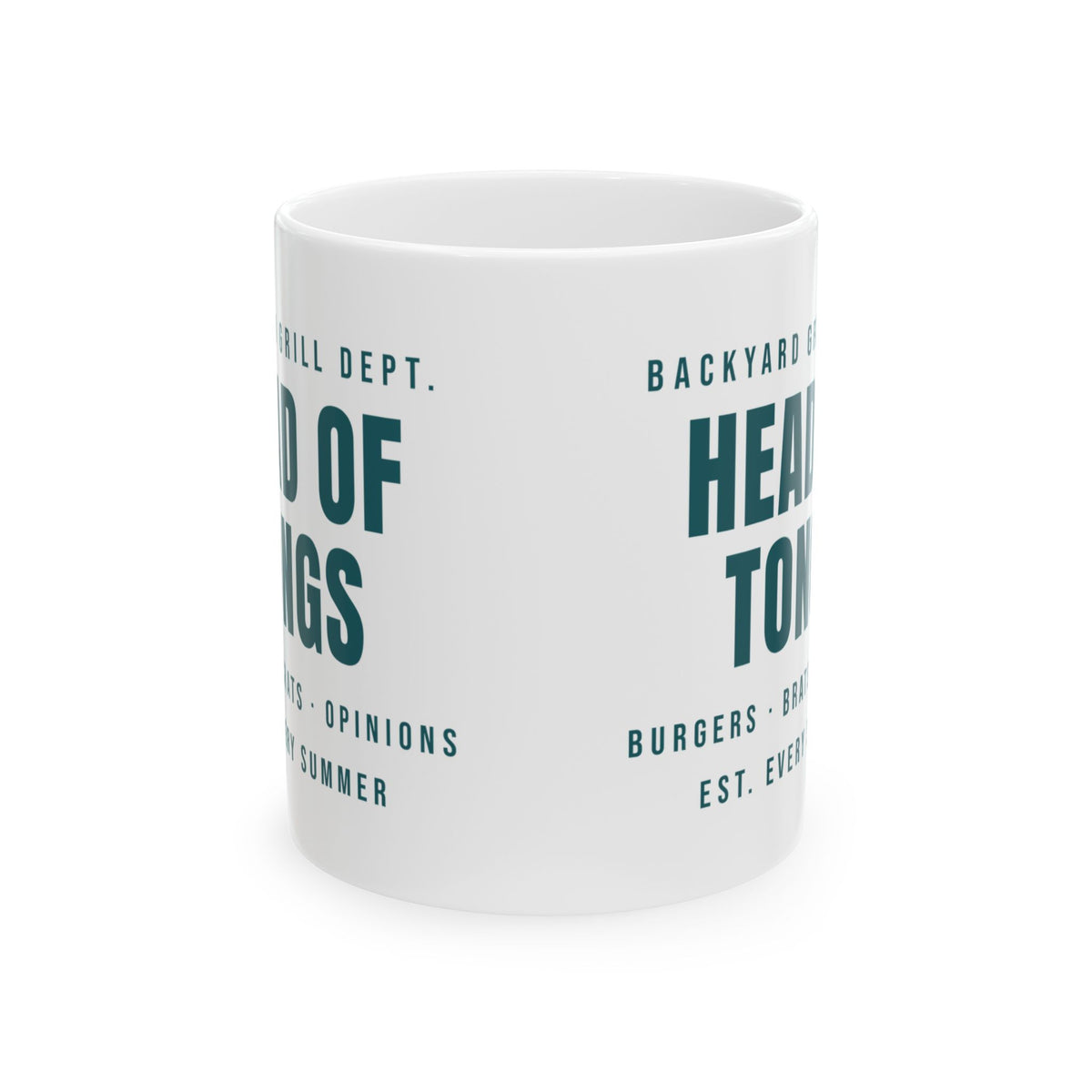 Funny Grill Dad Coffee Mug Head Of Tongs Backyard BBQ