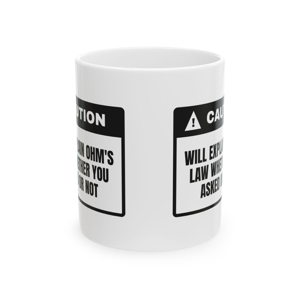 Electrician Coffee Mug Will Explain Ohm's Law
