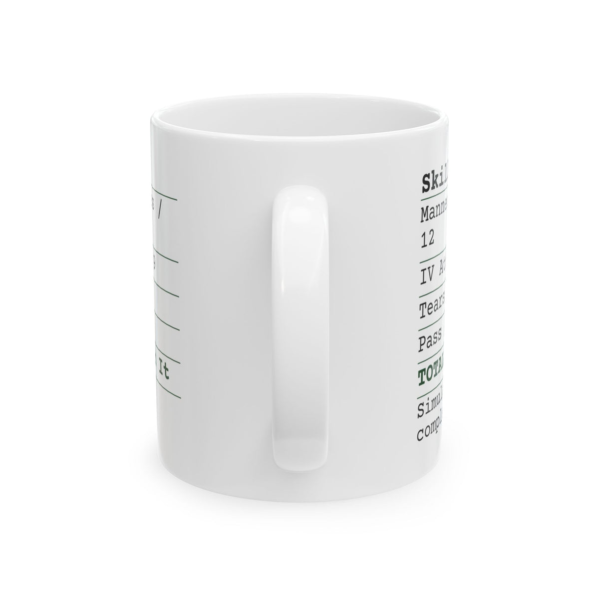 Funny Nursing Mug Skills Lab Receipt Itemized