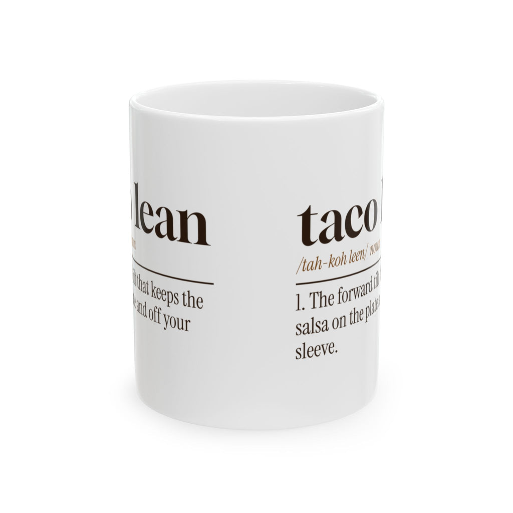 Funny Taco Coffee Mug Taco Lean Definition For Taco Lovers