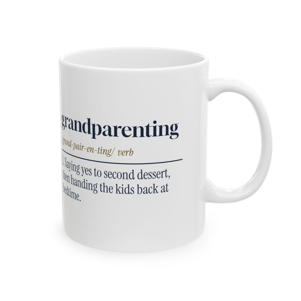 Funny Grandparents Christmas Coffee Mug Grandparenting Definition