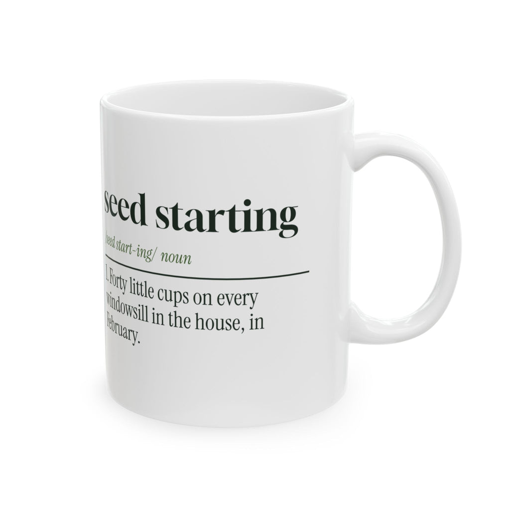 Funny Gardening Mug Seed Starting Dictionary Definition
