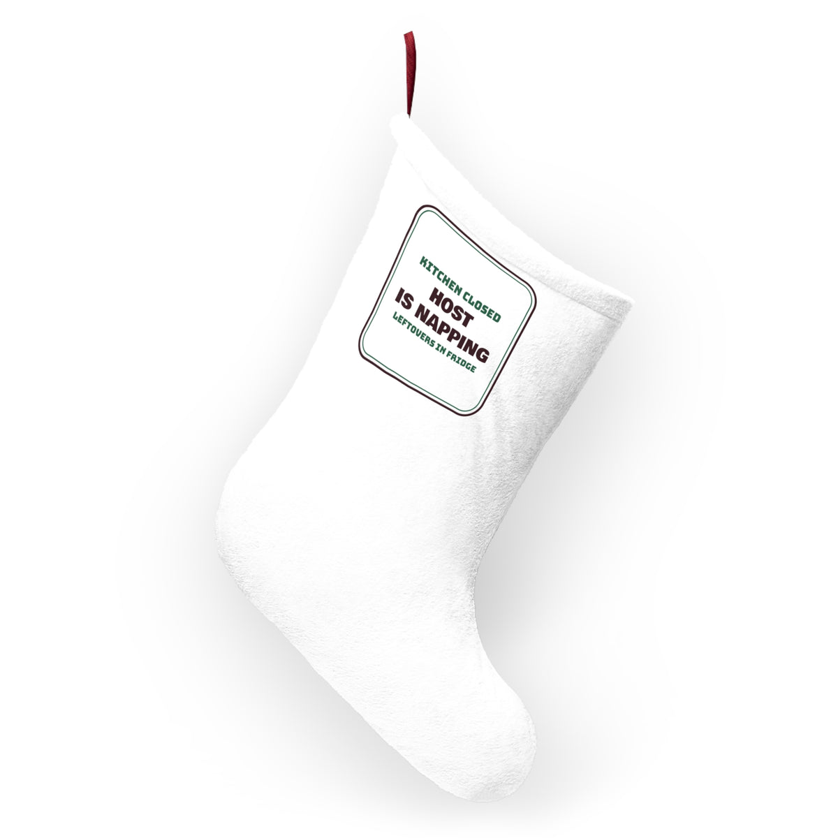 Funny Christmas Stocking Host Is Napping Leftovers In Fridge