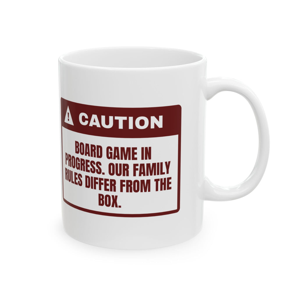 Funny Christmas Family Coffee Mug House Rules Differ From The Box