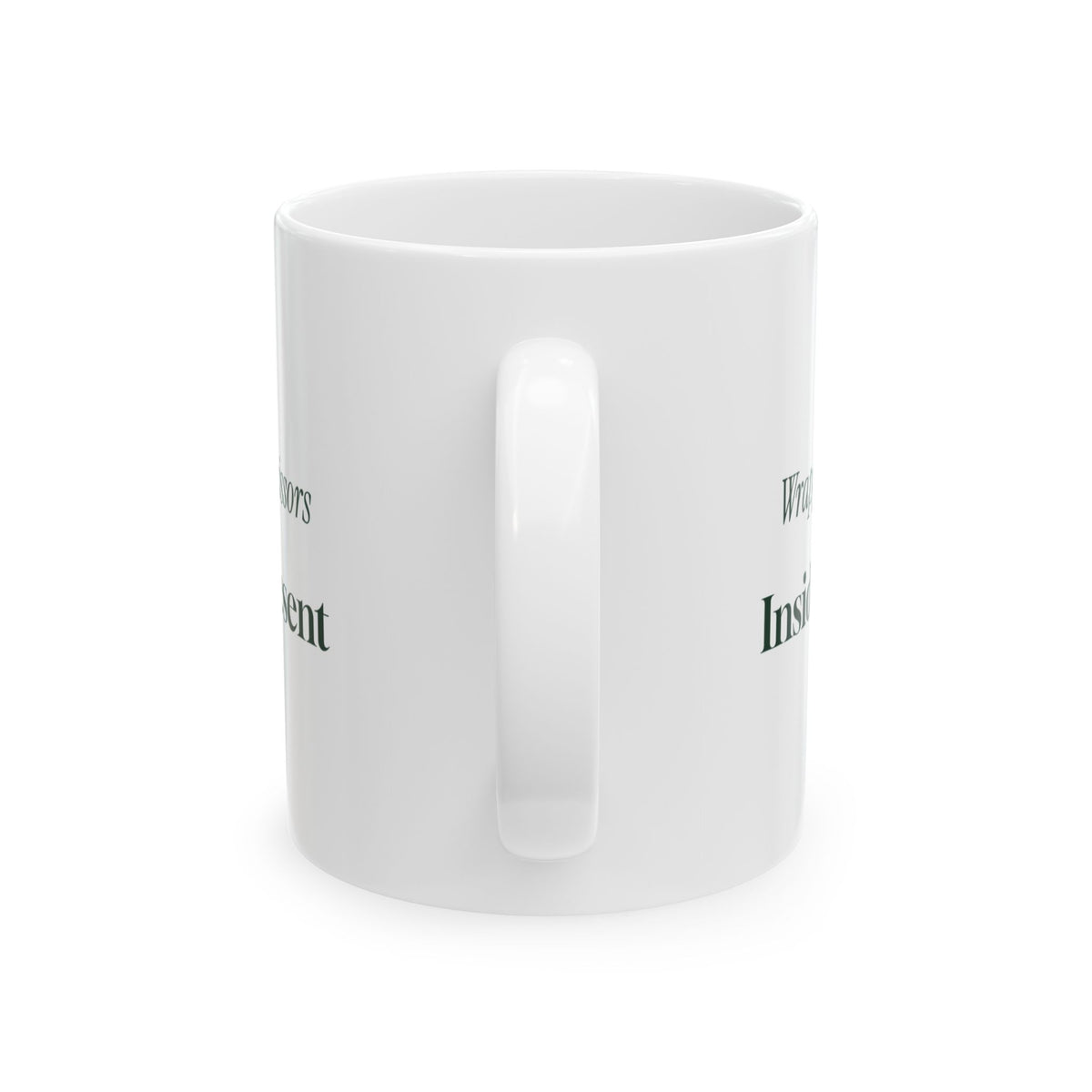 Funny Christmas Wrapping Paper Coffee Mug Wrapped The Scissors Inside