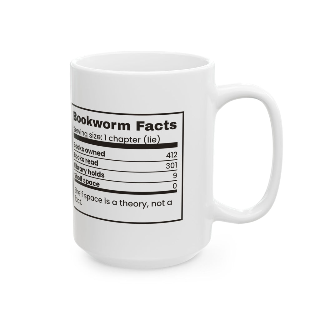Funny Book Lover Coffee Mug Bookworm Facts Library Holds 9