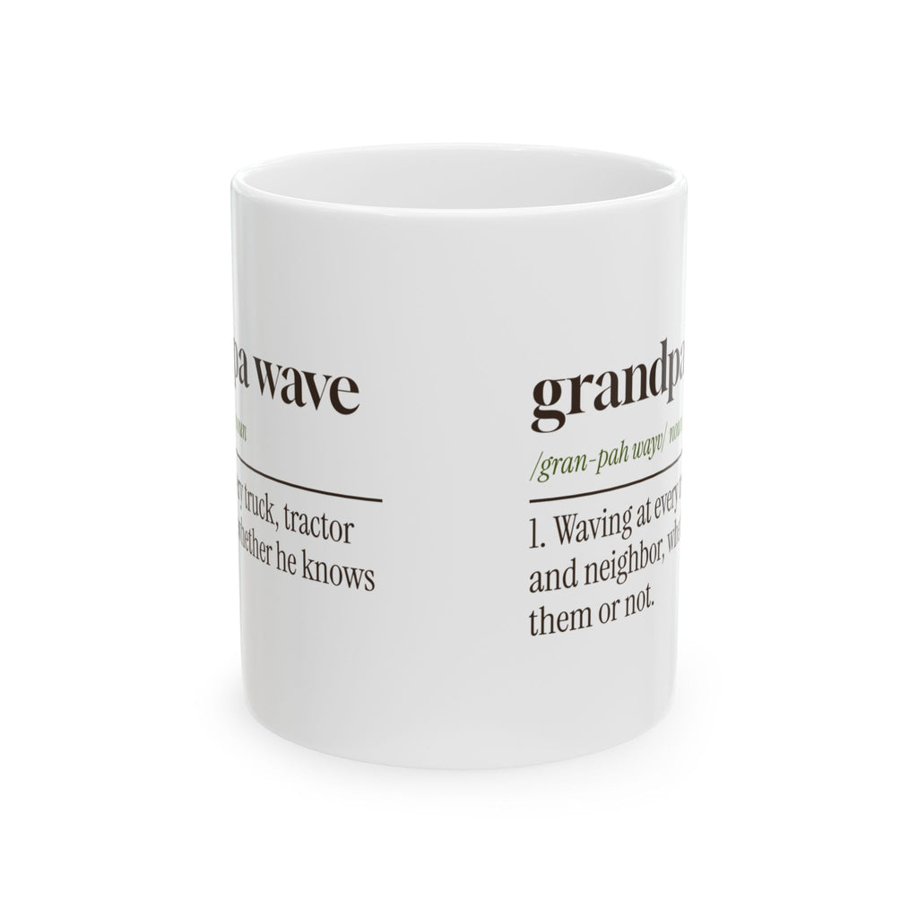 Funny Grandpa Father's Day Coffee Mug Grandpa Wave Dictionary