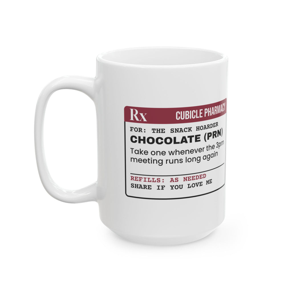 Funny Prescription Coffee Mug Snack Hoarder Office Crush