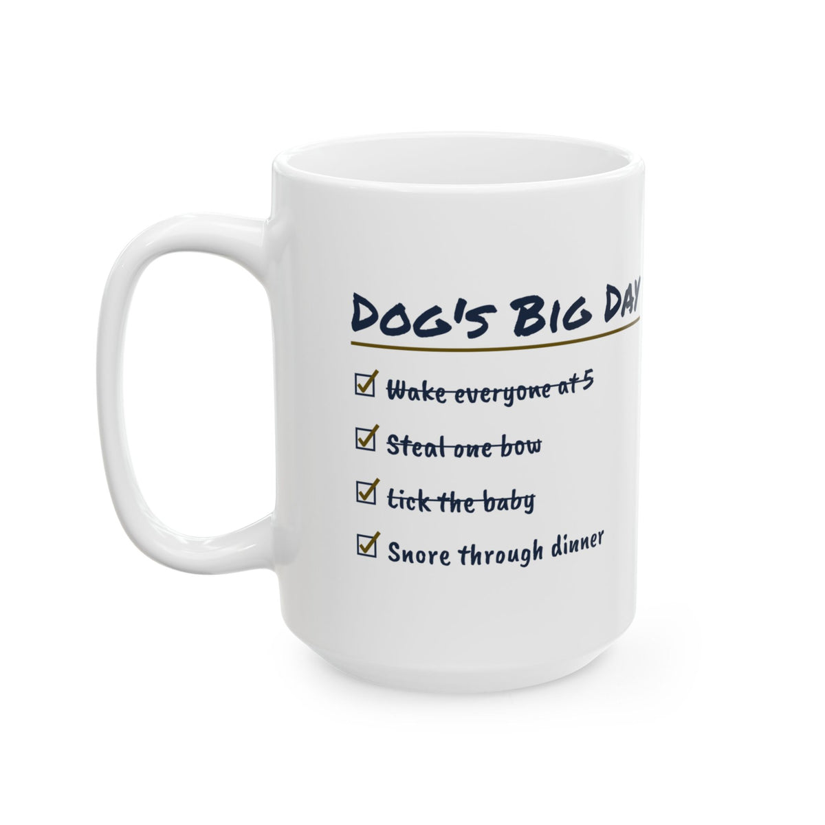 Funny Christmas Dog Coffee Mug Steal One Bow Checklist For Dog Owners