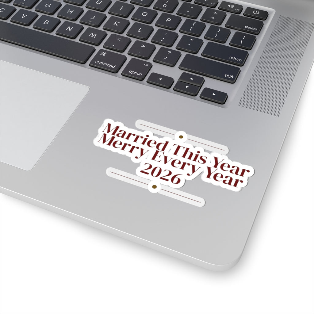Christmas Sticker Married This Year Merry Every Year 2026