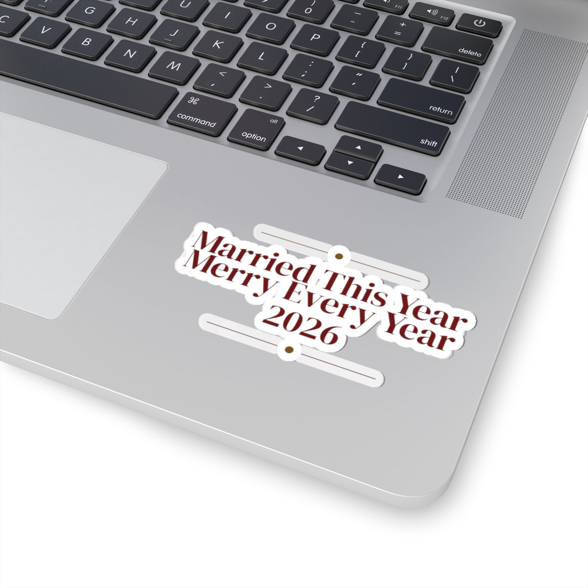 Christmas Sticker Married This Year Merry Every Year 2026