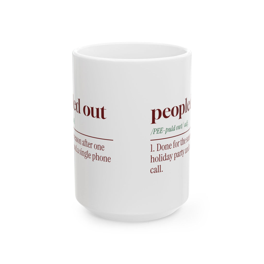 Funny Christmas Introvert Coffee Mug Peopled Out Dictionary Definition