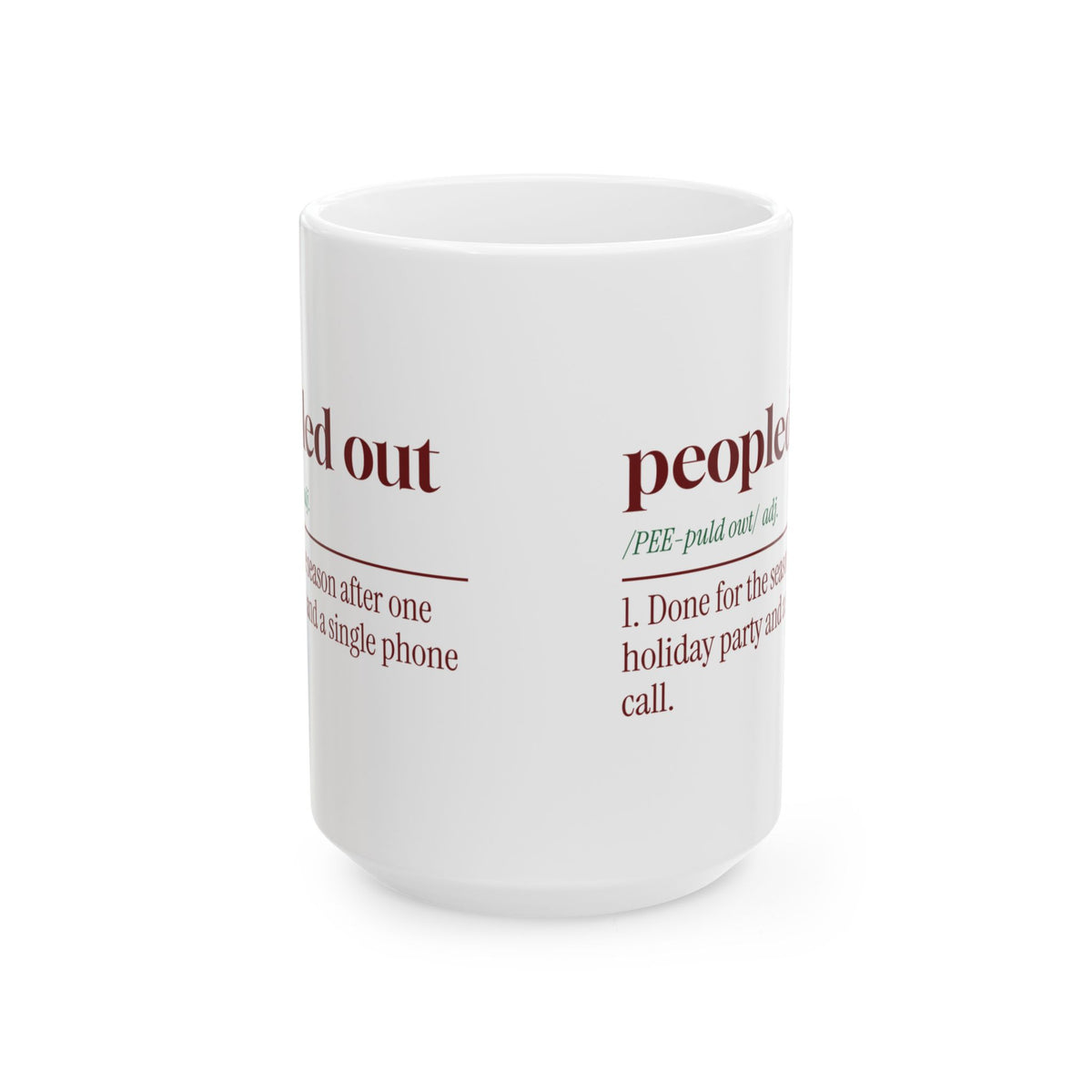 Funny Christmas Introvert Coffee Mug Peopled Out Dictionary Definition