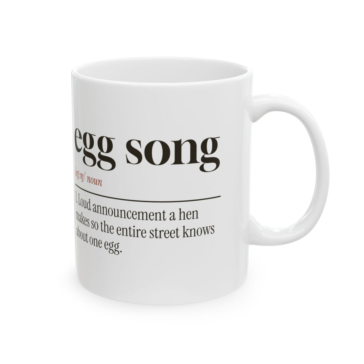 Funny Chicken Coffee Mug Egg Song Dictionary Definition