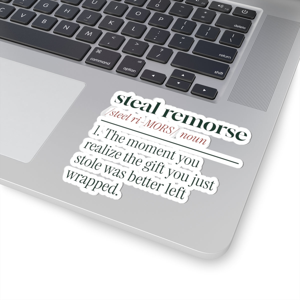 Funny White Elephant Sticker Steal Remorse Dictionary Definition