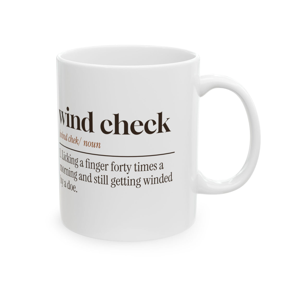 Funny Hunting Coffee Mug Wind Check Dictionary Definition For Hunters