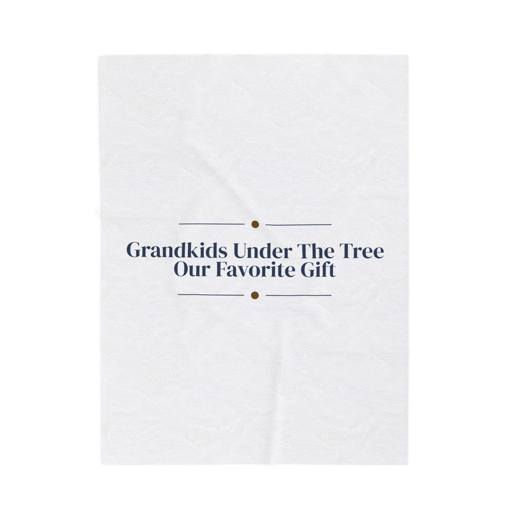 Christmas Grandparents Throw Blanket Grandkids Under The Tree Keepsake