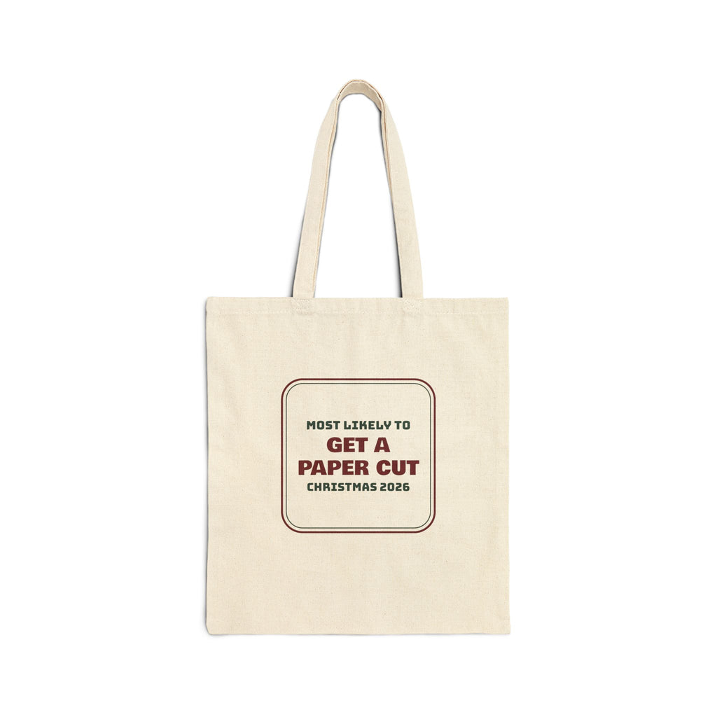 Funny Family Christmas Tote Bag Most Likely To Get A Paper Cut
